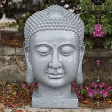 Extra Large Buddha Head Granite Effect