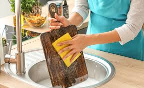 how to clean a cutting board the home