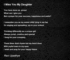 i miss you my daughter poem by ravi upadhye