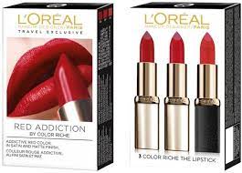 red addiction lipstick set 3x4 5ml