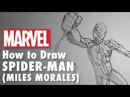 Teen spider man from the marvel movie spider man into the spider verse. How To Draw Spider Man Miles Morales With Mike Hawthorne En Espanol Richardbejah Com
