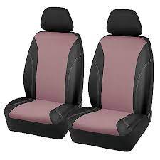 Autocraft Car Suv Seat Cover Black Pink Corduroy Fashion Universal Low Back Durable 2 Pack Ac4808p