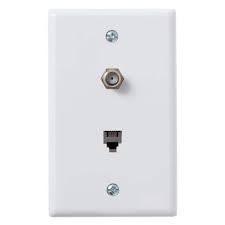 Coaxial F Connector Wall Plate