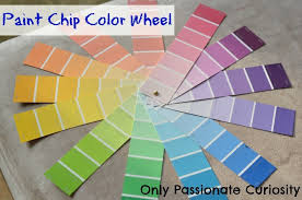 color wheel made out of paint chips