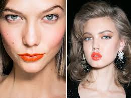 summer 2016 makeup trends orange lips