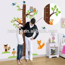 Jungle Forest Animals With Owl Height Chart Growth Chart Wall Decal Wall Sticker For Kids Nursery Playroom Buy Growth Chart Wall Decal Jungle Forest