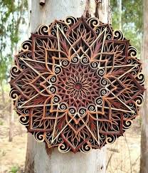 Wood Multilayer Decoration Mandala Wall