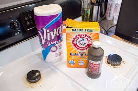 how to really clean a stove top even