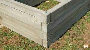 poured concrete raised garden beds