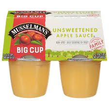 big cup apple sauce unsweetened