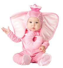 Cute Little Baby In Pink Elephant Costume Desicomments Com