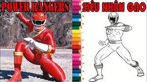 Tô màu siêu nhân Gao Đỏ - Power Rangers Coloring || How to Color Power  Rangers Coloring - YouTube