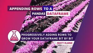 appending rows to a pandas dataframe