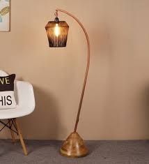 Copper Finish Modern Arc Floor Lamp