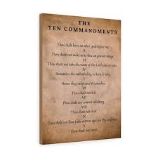 10 Commandments Verse Canvas