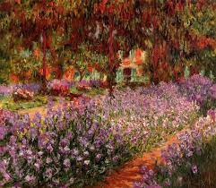 The Garden Aka Irises By Claude Monet