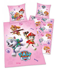 paw patrol pink single duvet cover and