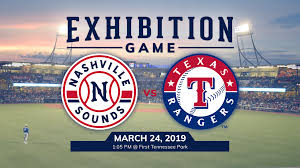 Texas Rangers And Nashville Sounds To Play Exhibition Game