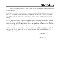 Best Event Planner Cover Letter Examples Livecareer In Event
