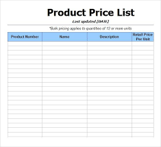 10 Price List Templates Word Excel Pdf Templates Www