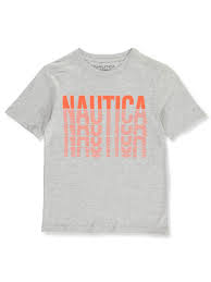 Nautica Boys Lined Logo T Shirt