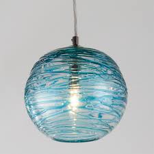 Stylish Mini Pendant Light Shade Swirling Glass Globe Of
