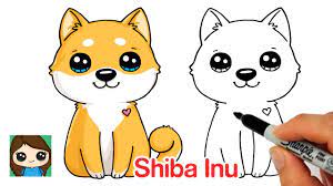 to draw a puppy dog easy shiba inu