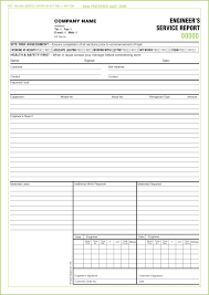 Service Report Form Template Free Service Report Forms Templates