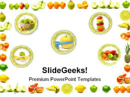 Fruit Border Food Powerpoint Templates And Powerpoint Backgrounds