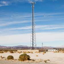 cellular phone tower in mojave desert