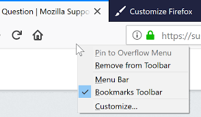 bookmarks toolbar isn t showing up