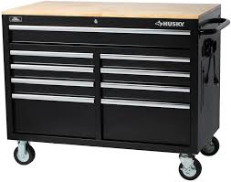 husky extra deep 46 in 9 drawer mobile