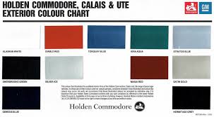72 Perspicuous Holden Commodore Colour Chart
