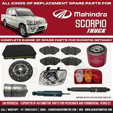 mahindra scorpio getaway spare parts