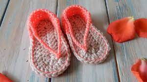 how to crochet baby sandals flipflops