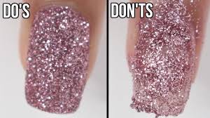 dos don ts glitter nails how to do