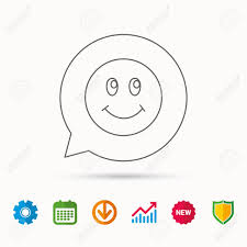Smile Icon Positive Happy Face Sign Happiness And Cheerful