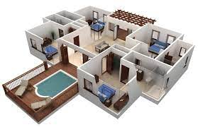 Floor Plan With Pool Home Design