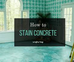 diy stained concrete