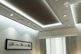 Spiral pop ceiling designs for bedrooms with central mirror. Pop Ceiling Led Lights For Home Swasstech