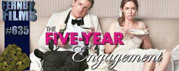 This is a shame as on its own the five year engagement is, as it's own entity, an enjoyable, somewhat unpredictable, yes, of course, some plot points are completely predictable, yet the movie holds its own and has pathos as well as humor, if sometimes raunchy. Movie Review Five Year Engagement The