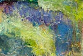 Purple And Green Abstract Painting