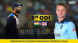 28th mar, 2021, india is going to play against england in the 3rd odi cricket match in maharashtra cricket association stadium, pune. R8xeyq0fagvfvm