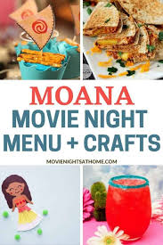 moana night menu diy ideas