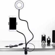 Details About Selfie Ring Led Light With Cell Phone Holder Stand For Live Stream Makeup G465