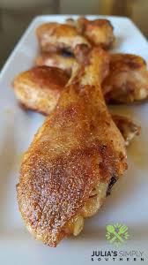 In a small bowl combine egg product and milk. Simple Crispy Baked Chicken Drumsticks Julias Simply Southern