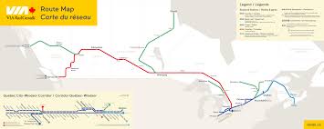 canada via rail transit maps by