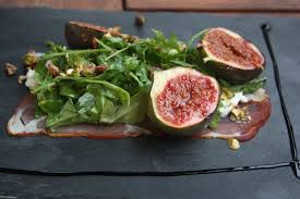 honey roasted figs with parma ham and ricotta