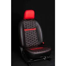 Red Leather Designer Car Seat Covers