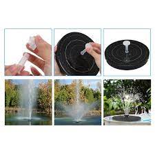 solar fountain pump with 5 colorful led